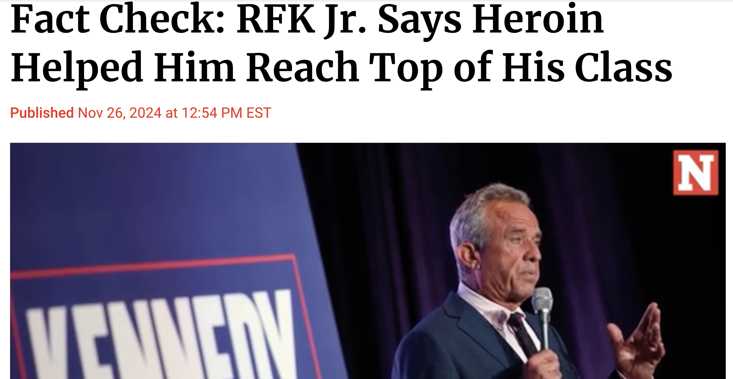 public speaking - Fact Check Rfk Jr. Says Heroin Helped Him Reach Top of His Class Published at Est Vennery N